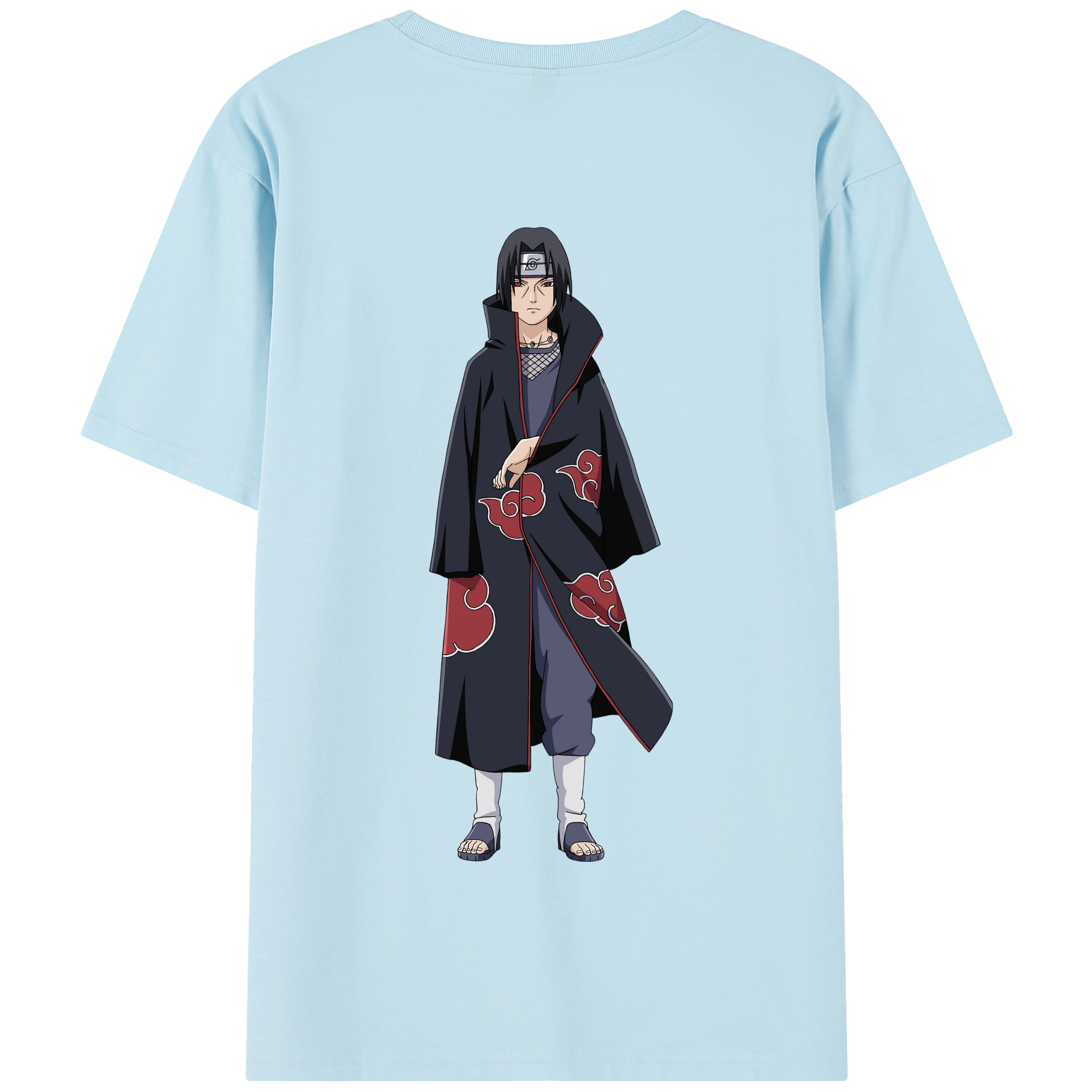 （画像用） NARUTO -ナルト- うちは イタチ Uchiha Itachi 綿100％半袖Tシャツ（背面プリント）